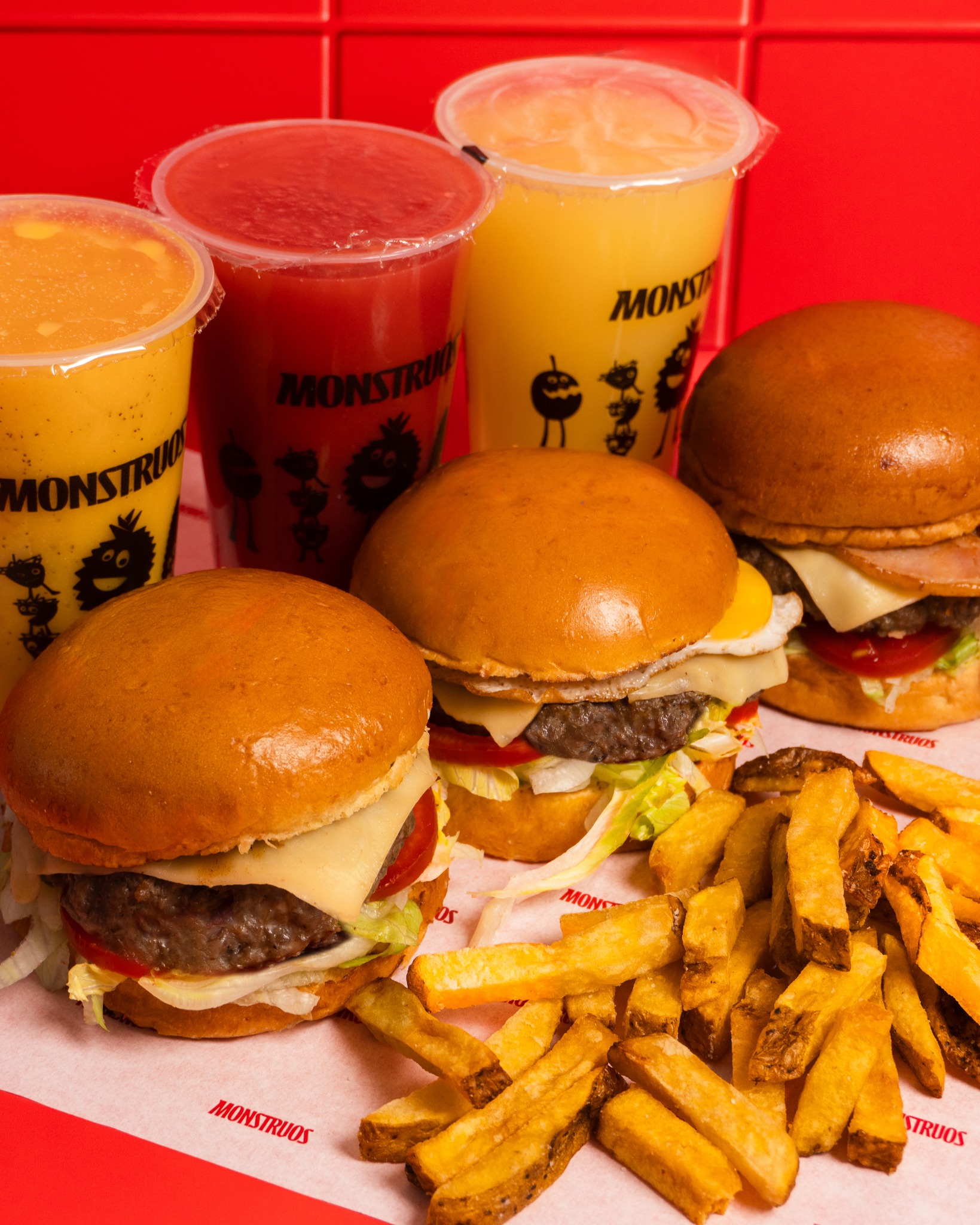 Selección de hamburguesas de Monstruos